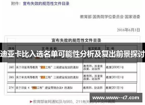 迪亚卡比入选名单可能性分析及复出前景探讨 迪亚卡比入选名单可能性分析及复出前景探讨